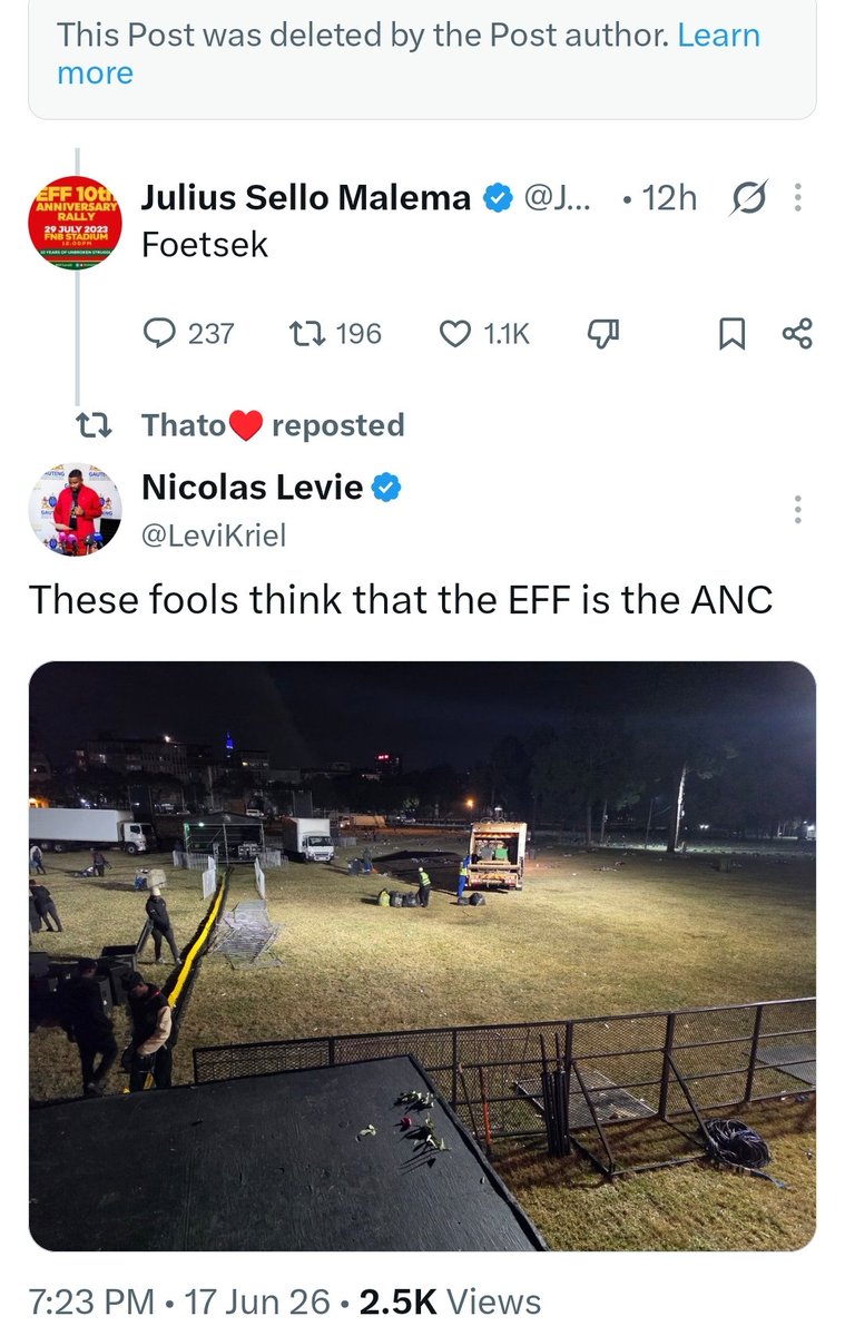 54Battalion's tweet photo. The racist had to delete after being exposed for lying about the EFF https://t.co/3bx89hqJ3t
