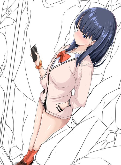 #これを見た人は俯瞰絵を貼る見た人もやる 痴漢、ダメ…!