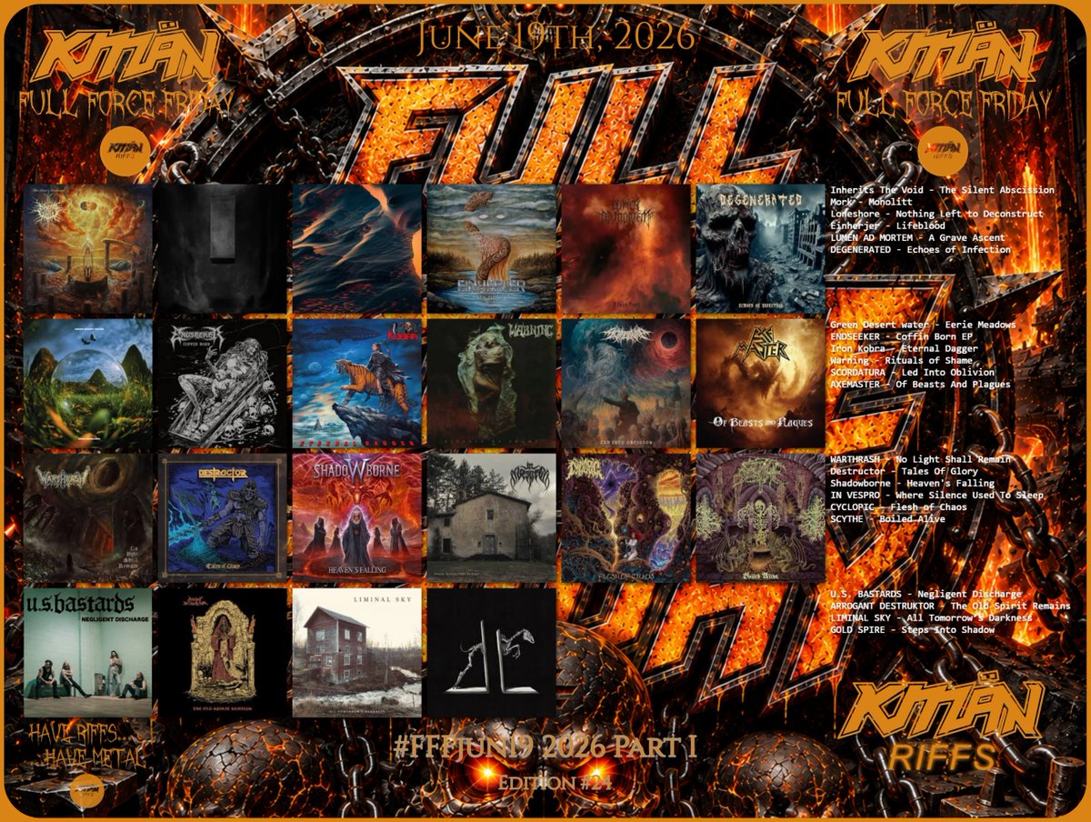 KMANRIFFSMetal's tweet photo. FULL FORCE FRIDAY:⚔️June 19th 2026⚛️⚔️

"Laughin' in a windstorm, blowin' all the cornstalks down, cryin' in a funeral home, forward my mail, six feet underground"⚛️

📢44 for the Walls of Deth!➡️Elimination....Have Riffs, Have Metal! ⚛️

#FFFJun19 Comment and Repost!🤘👹🤘#KMäN https://t.co/L4H3wGXTrL