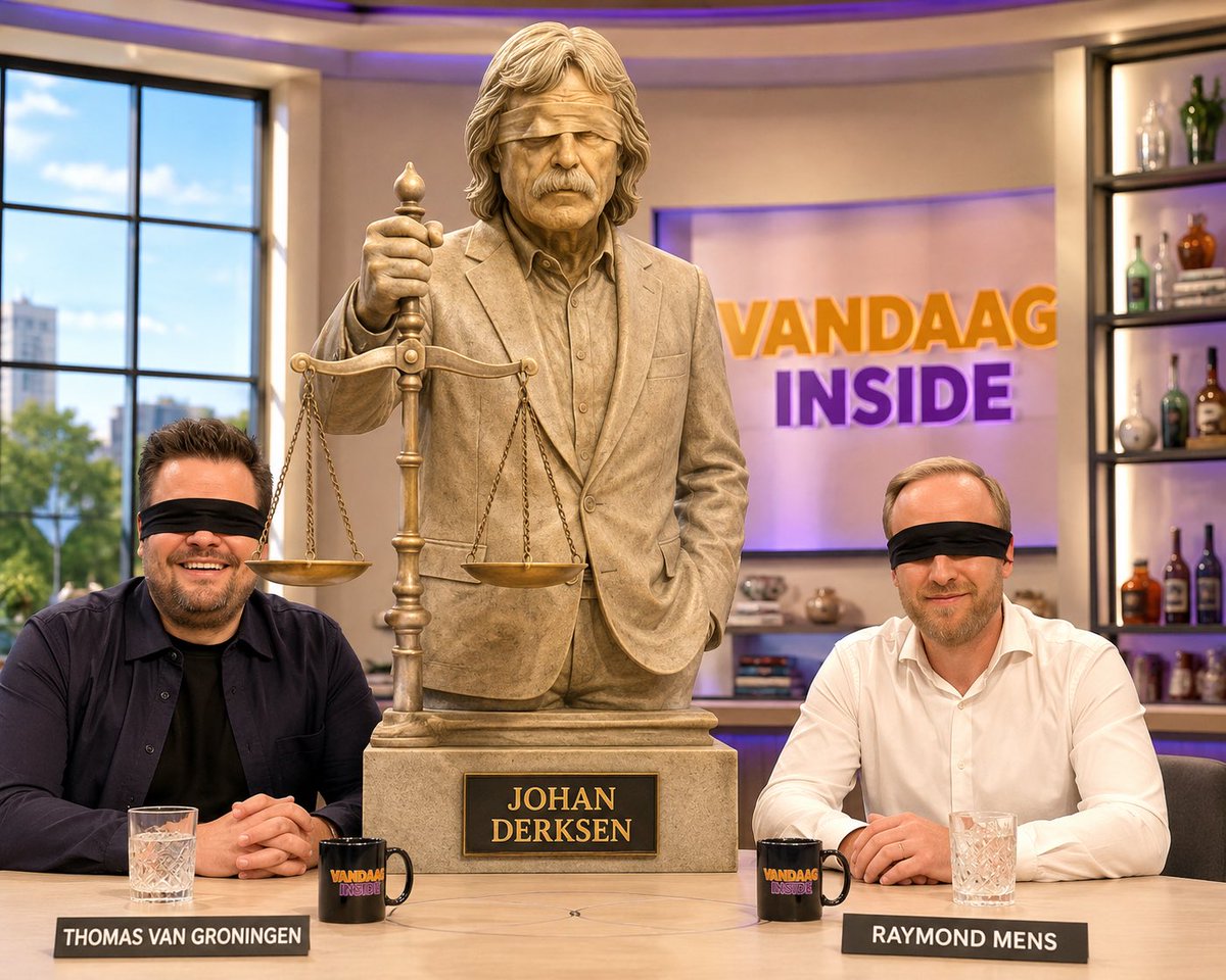 MaxVonKreyfelt's tweet photo. Column: De figuranten rechtbank van Derksen 

De tijd waarin beschuldigingen bewezen moesten worden ligt inmiddels begraven tussen de Teletubbies en de geloofwaardigheid van de talkshowtafel.

Nu volstaat het dat Johan Derksen “met verbazing heeft gekeken”, Thomas van Groningen “het eigenlijk al wist” en Raymond Mens “het verschil met Wilders” nog één keer probeert uit te leggen alsof hij de grensbewaker van de democratie is.

En klaar.

Vonnis uitgesproken. 

Forum voor Democratie moet politiek worden geëxecuteerd, zonder verkiezingen, via het moderne Nederlandse tribunaal: mannen aan een tafel, een glas wijn, een lachje en morele paniek.

Het fascinerende is de totale vanzelfsprekendheid waarmee tv-figuranten denken dat zij mogen bepalen welke miljoenen Nederlanders nog fatsoenlijk stemgedrag vertonen.

“Als je deze documentaire hebt gezien, kun je toch niet meer op Forum stemmen.”

Werkelijk?

Sinds wanneer is een televisie-uitzending voldoende om een halve achterban moreel af te keuren?

Dat is nog wel de meest onthullende ontwikkeling: niet de hysterie zelf, maar de pretpark arrogantie erachter.

De burger mag stemmen.
Zolang Hilversum het een nette keuze vindt.

En Thomas van Groningen doet iets nóg opmerkelijkers: hij presenteert aantijgingen met de stelligheid van een officier van justitie, maar zonder het gedoe van bewijs, context of wederhoor.

“We weten dit al jaren.”

“We wisten het eigenlijk al.”

“Nu staat het zwart op wit.”

Journalistiek anno 2026:
eerst conclusies trekken, daarna dezelfde conclusies eindeloos herhalen tot ze vanzelf als waarheid klinken.

Het mooiste moment blijft wel de oprechte verbazing dat Forum stijgt in de peilingen.

Ze begrijpen niet dat miljoenen Nederlanders afhaken vanwege dit soort mediagedrag.

Vanwege die permanente rioolgeur van dedain.

Die moreel overkookte groepsdruk.

Die zelfgenoegzame televisie-figuranten die iedere afwijkende stem behandelt alsof er een gevaarlijke patiënt uit een inrichting is ontsnapt.

En Johan Derksen die een vrouwelijke politica wegzet als “een sprekende pop” maakt het nog grotesker.

Wonderlijk hoe mannen van pensioenleeftijd plots feministische analyses ontdekken zodra een vrouw bij de verkeerde partij zit. Dan is ze ineens decorstuk, marionet of etalagepop.

Bij D66 heet exact dit gedrag “vernieuwend leiderschap”.

Het hele ritueel begint ondertussen wanhopig te ogen.

Steeds dezelfde formule:
geen inhoudelijk debat,
geen argumenten,
geen weerlegging van standpunten,
maar karaktervernietiging als amusementsvorm.

Want dat is het geworden.

Politieke bestrijding vermomd als infotainment.

En hoe harder Hilversum schuimbekt, hoe meer Nederlanders beseffen dat hier geen journalistieke bezorgdheid speelt. 

Mensen beseffen haarfijn wanneer journalistiek verandert in gedragscontrole.

Precies daarom vallen deze prutsers zo genadeloos door de mand.

Lid van de FVD is nu een daad van verzet. 
📌
Heeft u mijn bundel al? https://t.co/y64gXJ5yrY
📌
Steunt u mij ook? https://t.co/V2P6pFuNy1