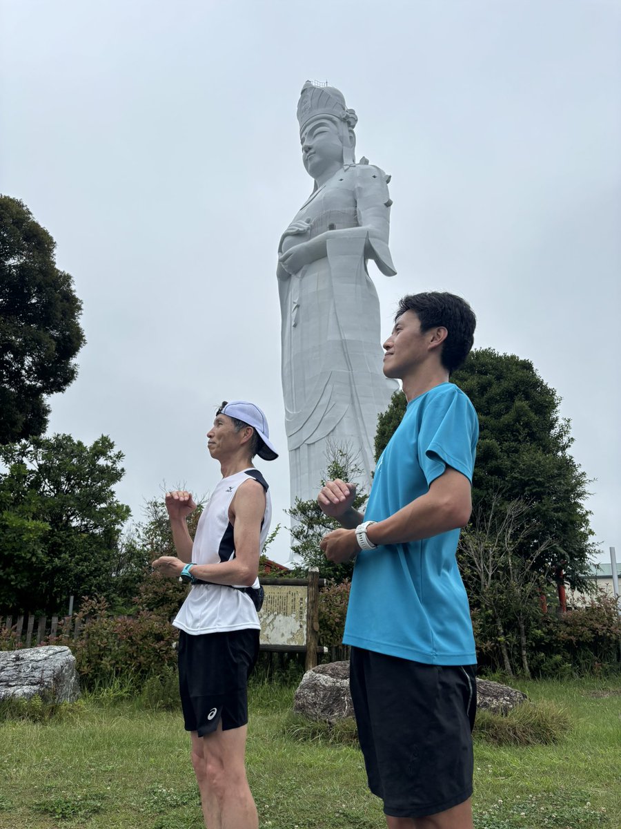 Alive134's tweet photo. 2026/6/18(木)

定例RUN
上総湊〜東京湾観音まで
意外とアップダウンが多い　笑

#ムッツ。#館山神余RC。
#東京湾観音。#神余RC定例RUN。
#定例RUN。 https://t.co/M4Hqt2WxvA