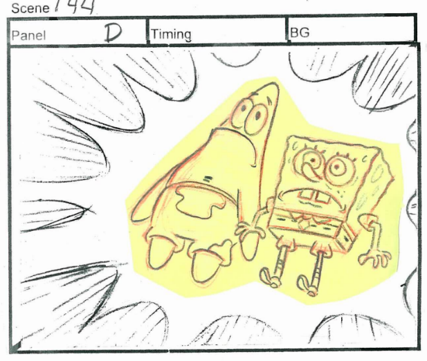 ArtofSpongebob's tweet photo. Drawings from "Mermaid Man and Barnacle Boy III." https://t.co/9Ci25uUxAc