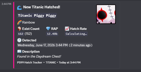FR3D__08's tweet photo. Hatch Rate (Hourly Rate) — Coming Soon
Invite the bot here. https://t.co/AUfsg5DpVG

#ps99 #petsim99 https://t.co/Puew11z3R3