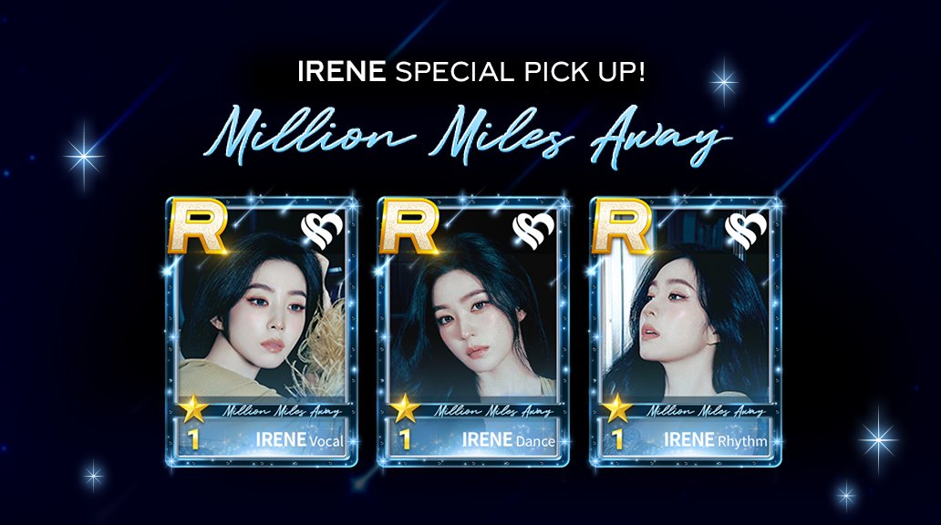 SSM_JP_Official's tweet photo. 💗#SUPERSTAR_SMTOWN カード追加💗

IRENE の新しいカード『Million Miles Away』を追加🎵
今すぐログインしてチェックしましょう✨

🔽#シュスエム を開く🔽
https://t.co/aPVoJAKq4v

#IRENE #아이린
#MillionMilesAway #IRENE_MillionMilesAway
#BiggestFan #IRENE_BiggestFan
#RedVelvet #레드벨벳 https://t.co/E86SDv3Ax1