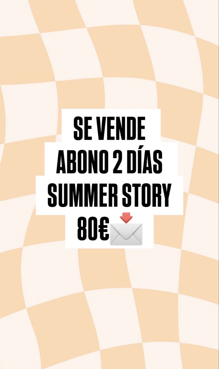 tere_ndo's tweet photo. VENDO 1 ABONO PARA EL SUMMER STORY #summerstory #Summerstory https://t.co/239xY7brKD