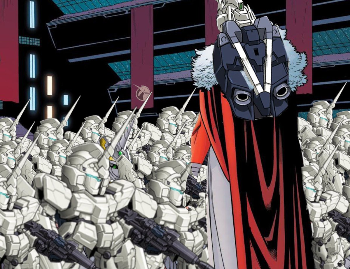 DiscussinGundam's tweet photo. RX-0 Unicorn Gundam have breeded with an unknown MS to create over 1K smaller Unicorns.

The mother of the small Unicorns is unknown. 👀 https://t.co/w3x4HGT5Tu