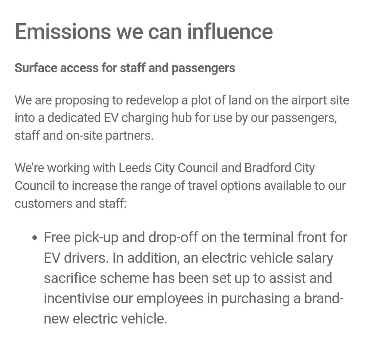 Damreyuk73's tweet photo. @LBIAirport website clearly says #EVs can drop off free. Today they said it's now 50% charge. I said the website says it's free, they said that's not on the official website. How can https://t.co/wn9uv9euuA not be official? 🤷‍♂️ @BBCLookNorth @Bradford_TandA https://t.co/X8ix9aAxon