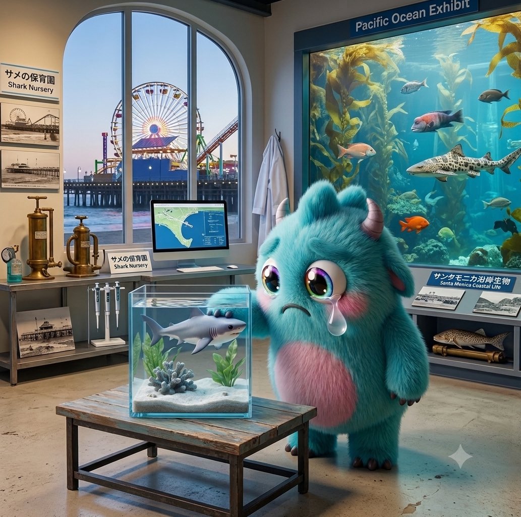 なな♡サメ サメ🦈をなでなでしてみる💛 #モッフィーポーズチャレンジ
