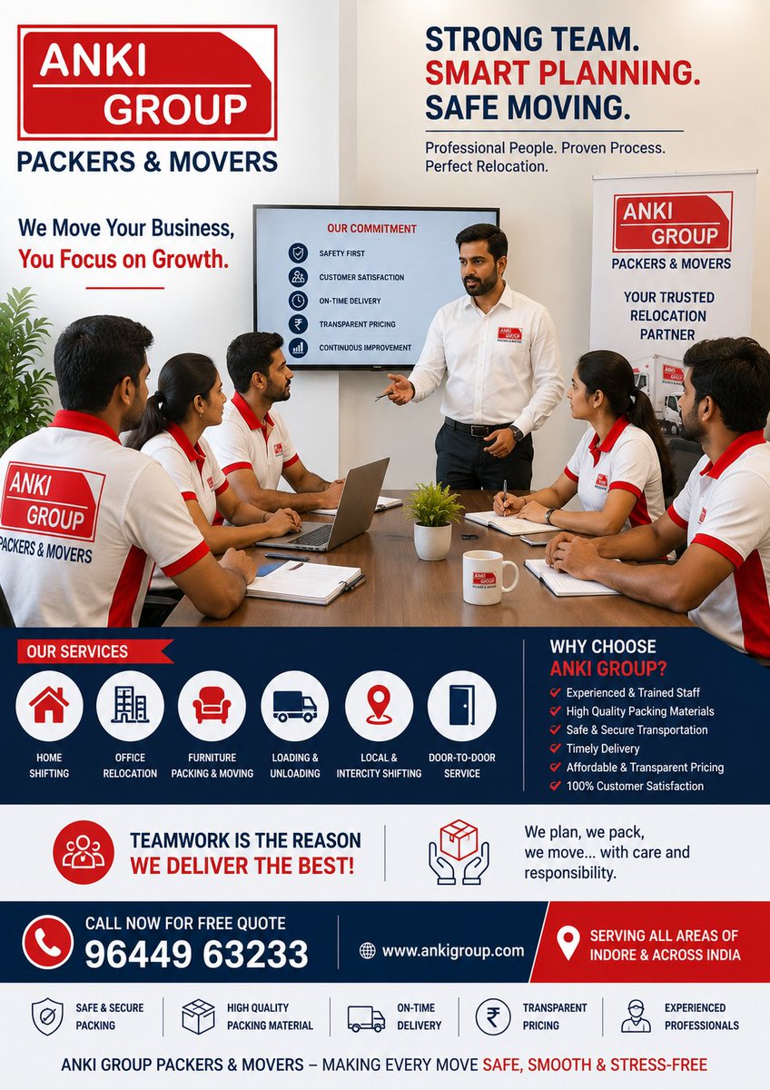 ankipackers007's tweet photo. #AnkiGroupPackersAndMovers #BestPackersAndMoversIndore #PackersAndMoversIndore #HomeShiftingIndore #HouseholdShifting #OfficeRelocation #FurnitureMoving #PackingAndMoving #SafePacking #ProfessionalMovers #LocalMovers #IntercityShifting #DoorToDoorService #AffordablePackers https://t.co/gnt5pBxkkx