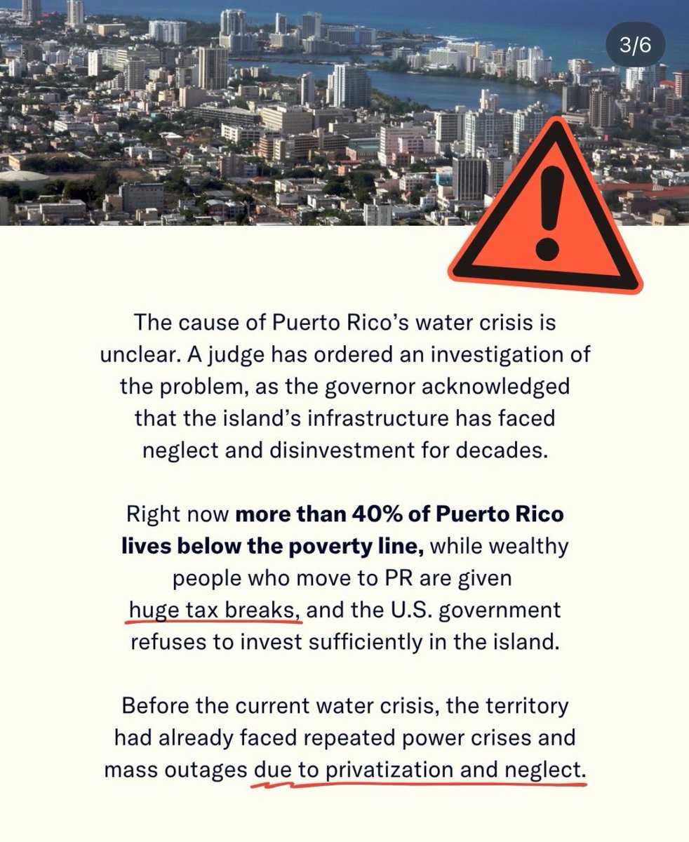 B3autyByJaeL's tweet photo. Puerto Rico is going through a water crisis and today is the first time I’m hearing about it! This should be EVERYWHERE! https://t.co/26b4C8ZlUh