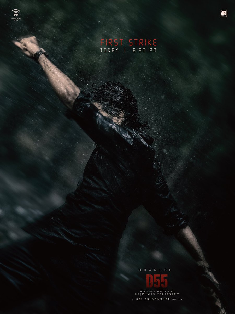 Rajkumar_KP's tweet photo. #D55 first strike⚡️at 6:30pm TODAY! 

@dhanushkraja @mammukka @wunderbarfilms @RTakeStudios @Sai_Pallavi92 @sreeleela14 @SaiAbhyankkar @Shra2309 @azy905 @theSreyas @sandy_sashr @vishurams @Ezhil_DOP @kalaivananoffl @kavya_sriram @kabilanchelliah @rajeevan69 @ManojMaddyMM @RIAZtheboss @parasriazahmed1 @teamaimpr