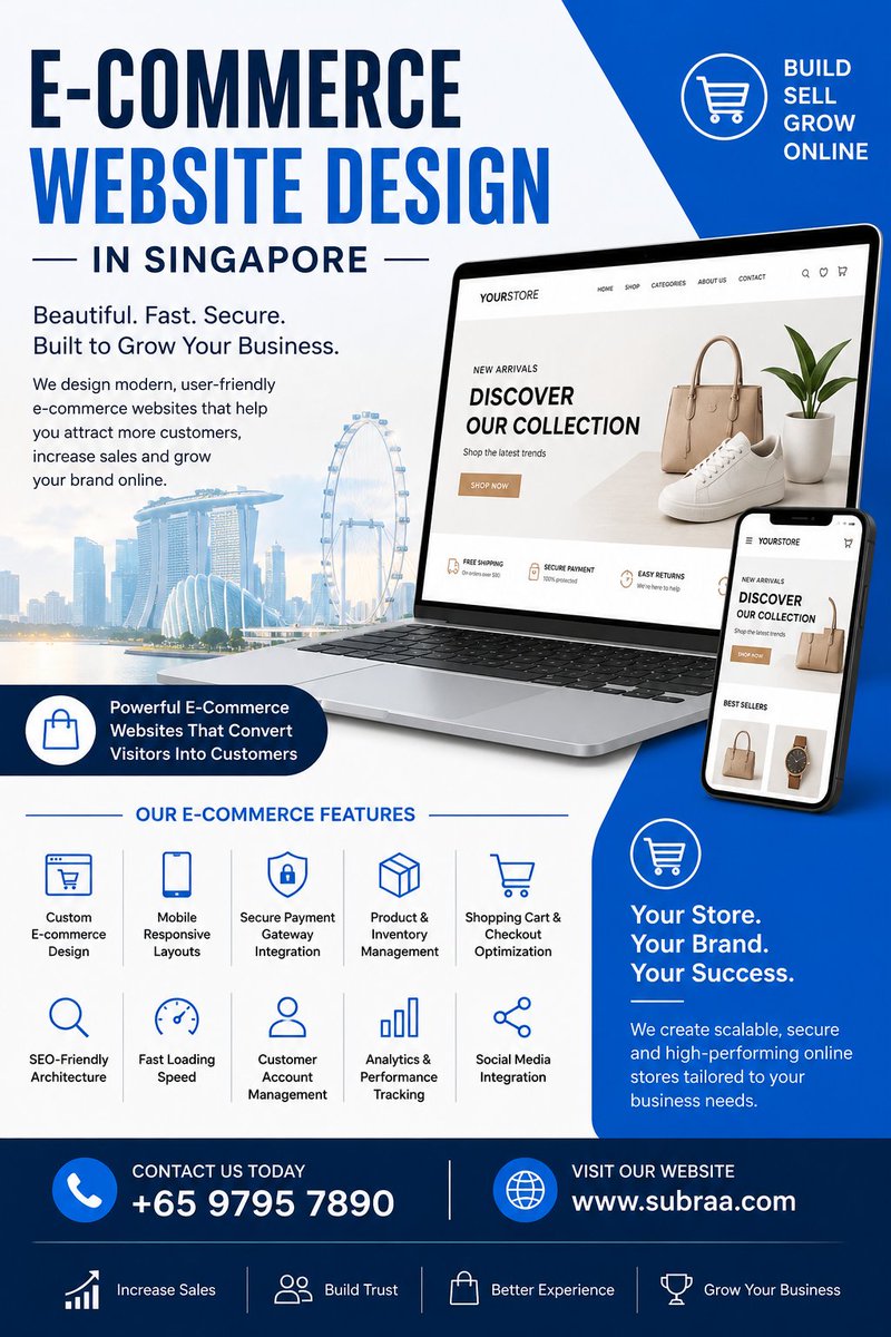 Chitusharmi's tweet photo. Start selling smarter, reach more customers, and achieve greater online success with professional e-commerce website design in Singapore.
Visit https://t.co/MNIA3X4lx6
#EcommerceWebsite #EcommerceDesign #OnlineStore #WebDesign #EcommerceDevelopment #ShopifyDesign #WooCommerce https://t.co/is3PNObGjD
