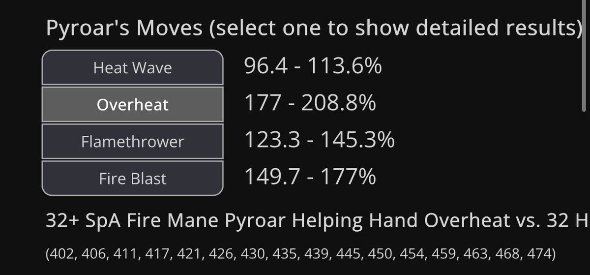 BluPrintDHD's tweet photo. @kittenkat9000 @ELumiose19996 Fire Mane is multiplicative it brings up fire type moves to 2.25 times power, along with other set up such as torkoal sun and helping hand, pyroar overheat is base 658 power move which is one shotting most pokemon in the format except for bulky resisted hits. On Max Hp Spec Farig https://t.co/haHyAk4l1d