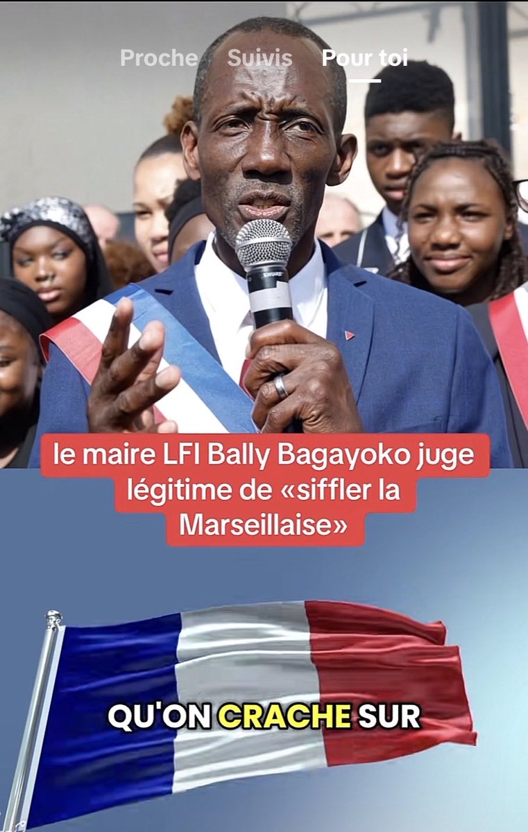 Ecrins6's tweet photo. C’est ça LFI, c’est le parti des gens qui crachent sur notre pays, qui crachent sur la France.
Comment accepte on de vivre auprès de ces  ordures ? https://t.co/aj7X0HwILA