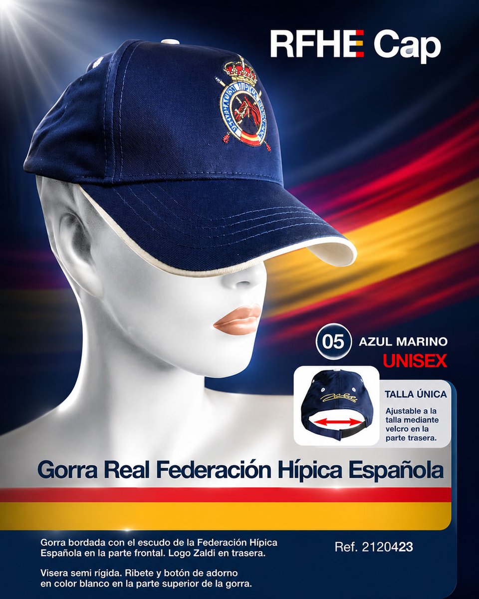 Zaldihipica's tweet photo. 🔥 Marca estilo dentro y fuera de la pista con la gorra de la Federación. 🔥
✅ Talla única con cierre de velcro ajustable
Por poco más de 15 euros.
Disponible ya en tu tienda hípica habitual.
¡Hazte con la tuya antes de que se agote!
#Zaldi #Equitación #PasiónHípica https://t.co/EfjPPutnqS