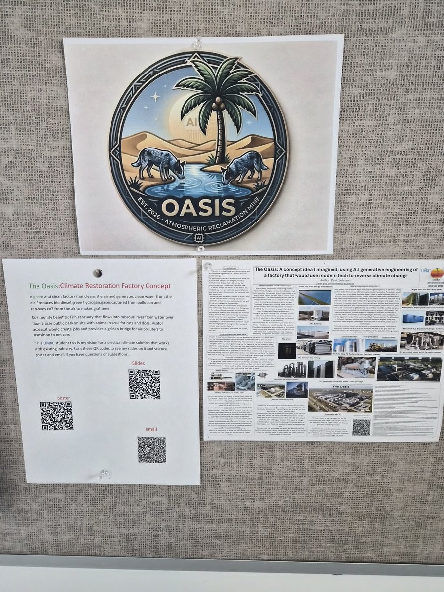 DaveandGrok's tweet photo. Display for the Oasis i set up at school #UMKC @algore @UMKC https://t.co/04DrNdx1nF