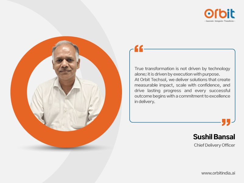 OrbitTechsolInd's tweet photo. Meet the leader driving delivery excellence at Orbit Techsol!
As our CDO, Mr. Sushil Bansal brings deep expertise in digital transformation and e-Governance. His focus on execution, customer success &amp; operational excellence helps organizations achieve impactful outcomes at scale. https://t.co/nzVxv4MFcb