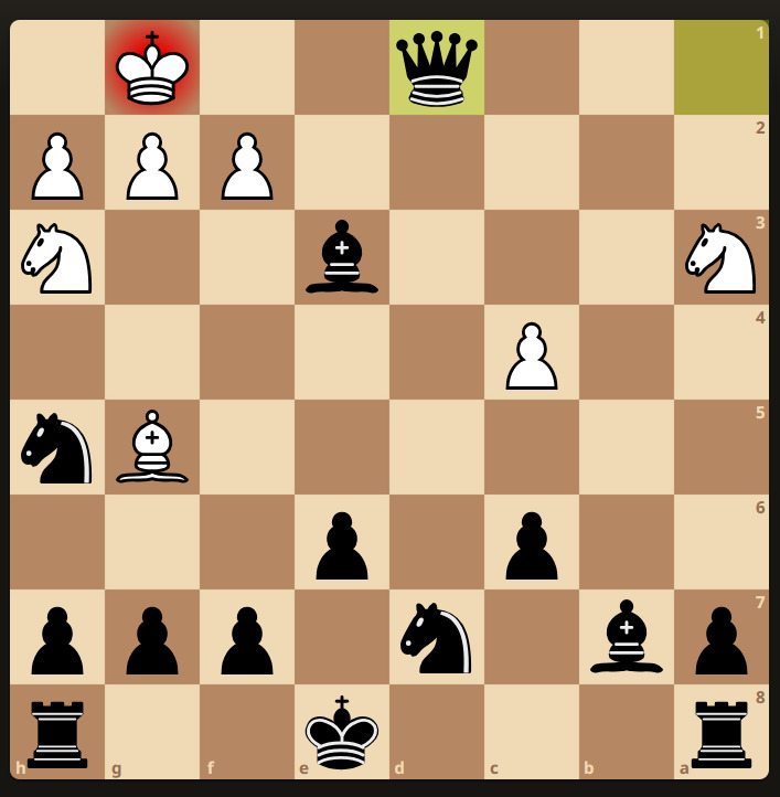 BattleDroidUK's tweet photo. After a curtailed #chessbattle draw with Wankbattler loves Kimmy, I reasserted myself to take the rematch. I was in danger of falling into trance for Mikayla Demaiter, but once I shook myself out of that, Katie Sigmond launched a counterattack that my opponent couldn't resist. https://t.co/wHtn4ckkit