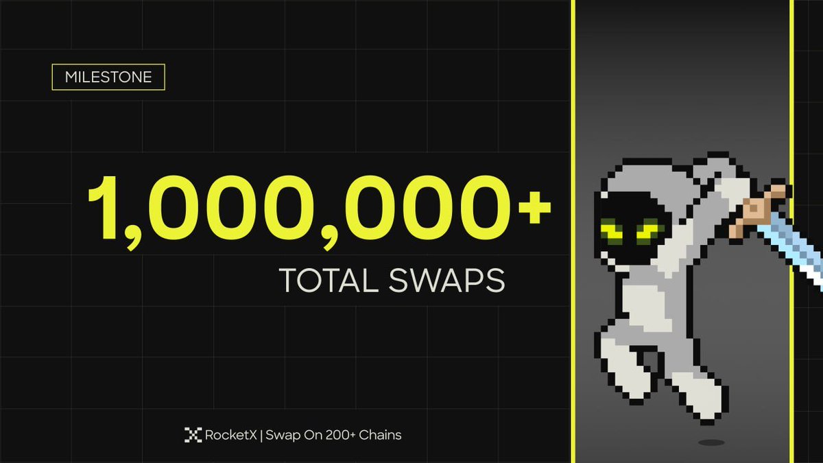 RocketXexchange's tweet photo. 1M+ swaps. done.

⏳10M swaps, loading ... https://t.co/pzeg1e2YjV