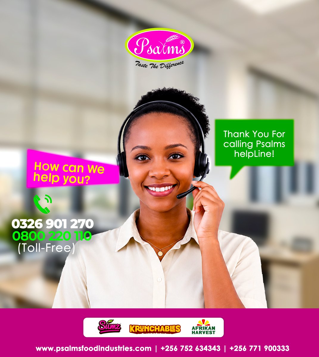 sumz_snacks's tweet photo. You can now reach us on our toll-free line for any support, inquiries, or assistance from Psalms Food Industries.
#SUMZ #Krunchables #AfrikanHarvest https://t.co/ZnPxN3GlTn