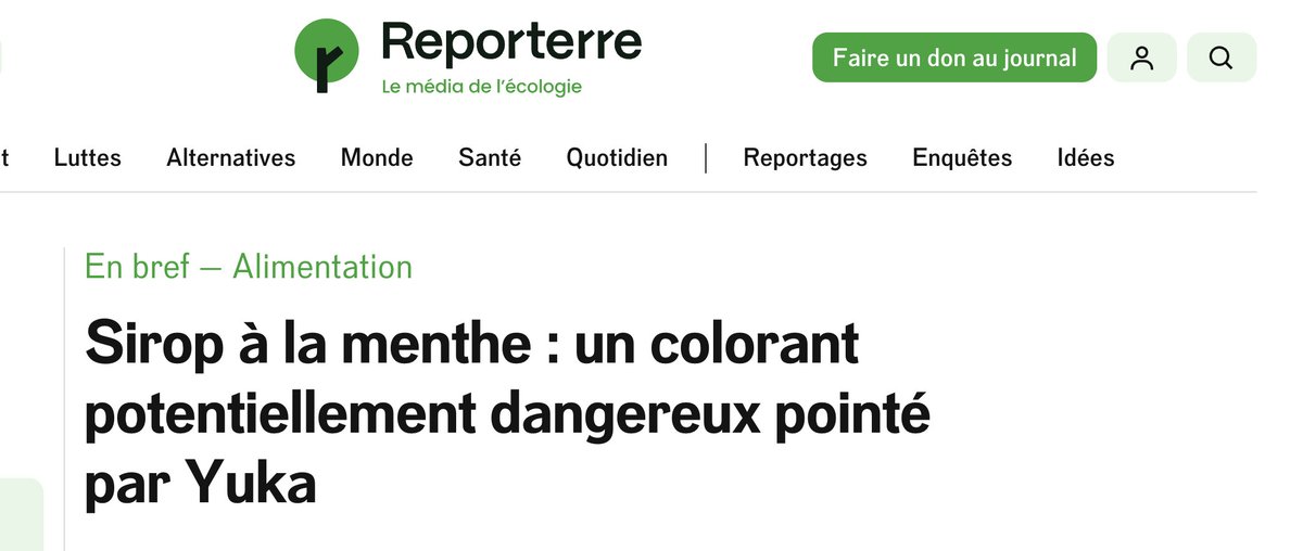 GeWoessner's tweet photo. Nous sommes donc face à une campagne militante de @YukaApp, appuyée sur des signaux faibles, pour obtenir le retrait d’un additif esthétique qui n'a pas d'effet sanitaire.
Etudiants journalistes, @CLEMI, apprenez à reconnaître une fausse information - et les médias non fiables qui les relayent.