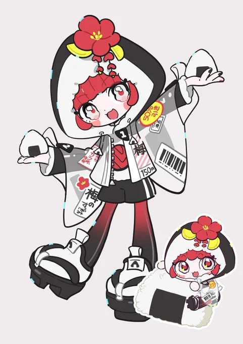 今日は #おにぎりの日 らしい!!! お気に入りキャラのうめぎりちゃんを投稿するね✿