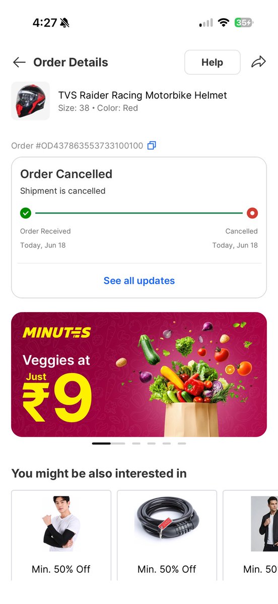 birjesh186's tweet photo. @flipkartsupport Again cancel the order @flipkartsupport https://t.co/2L91Vs13VR