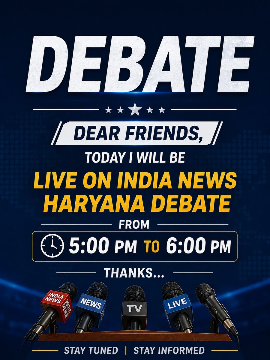 sumitgaurfabd's tweet photo. Dear Friends,Today I Will Come Live On India News Haryana Debate From 5pm To 6pm.The Topic For Today Is Neet Exam https://t.co/qjCCUmaOuK