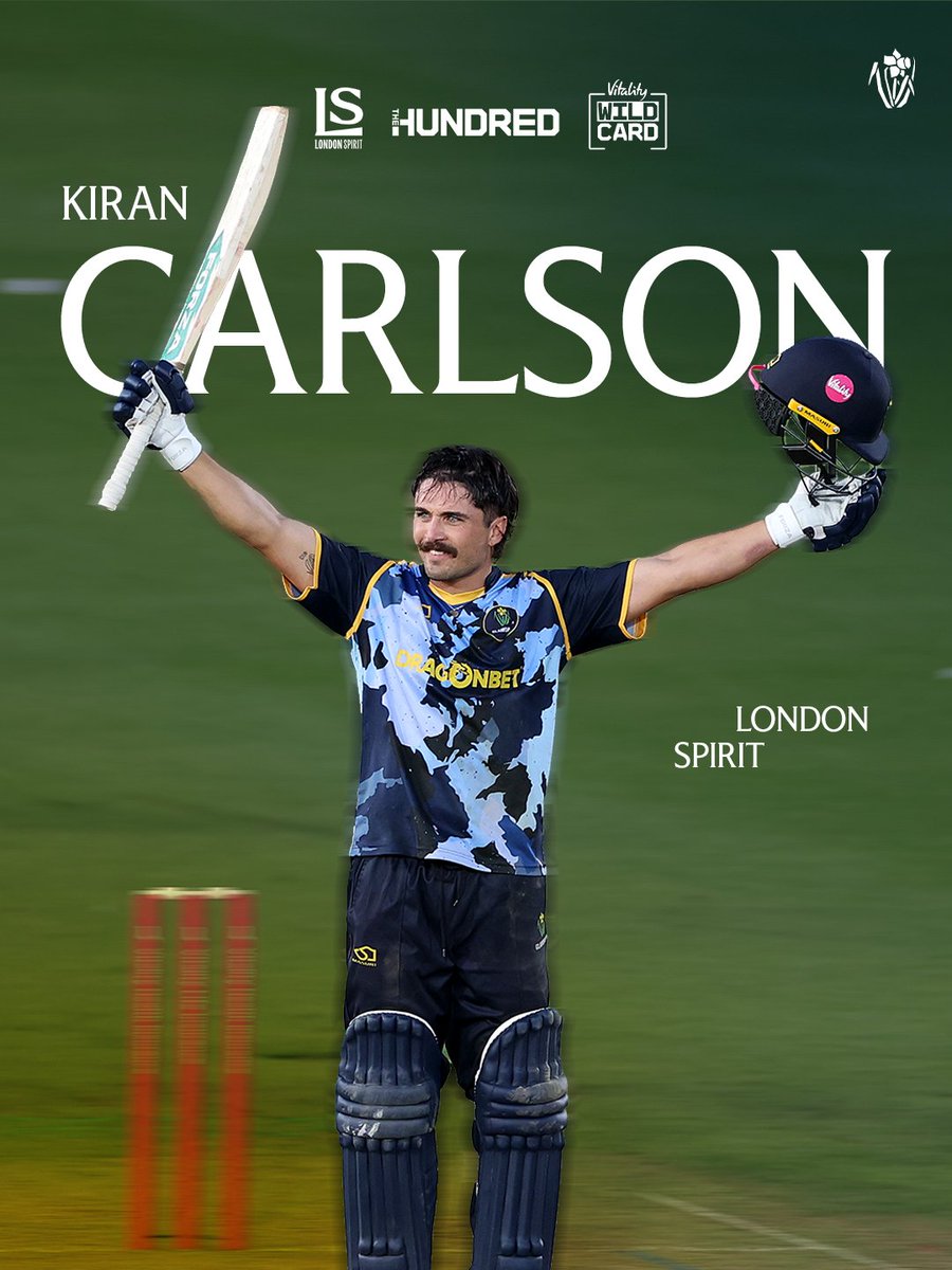 GlamCricket's tweet photo. From Sophia Gardens to Lord’s 🌾➡️🏟️

Captain Kiran Carlson joins London Spirit as their Vitality Wildcard pick in The Hundred 2026 👏👏

 Go well, skipper 👊 

#OhGlammyGlammy https://t.co/Jk7DglIgfy