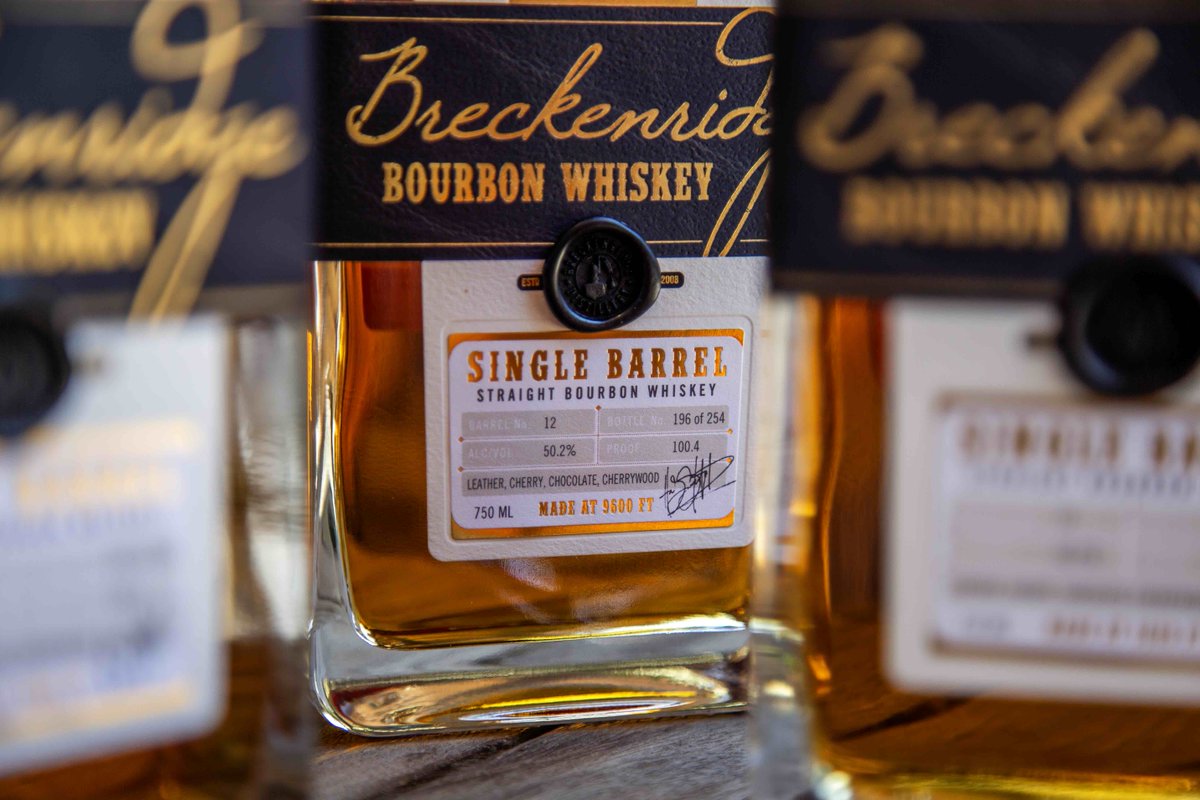 breckdistillery's tweet photo. Our limited Breckenridge Single Barrel release is here. A rare release of 12 single barrels and 100% grain-to-glass: every expression is unblended, thoughtfully proofed, and uniquely expressive, each capturing a moment in time. Now available in Colorado retailers. Quantities are extremely limited. Visit our website find the nearest retailer & learn more.