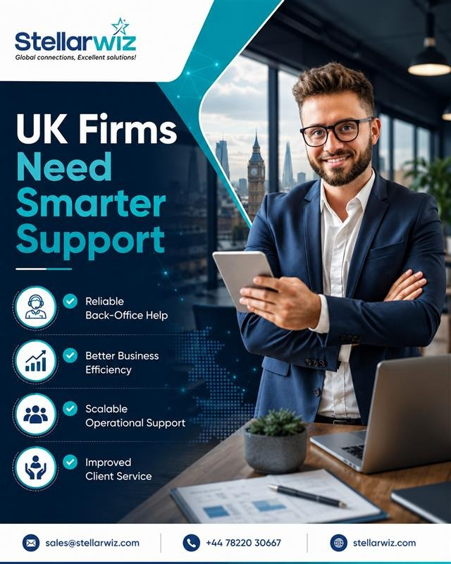 stellarwiz's tweet photo. UK Firms Need Smarter Support — And We’re Here to Deliver.
Running a growing business comes with challenges. From managing back-office operations to improving 

📧 sales@stellarwiz.com
📞 +44 78220 30667
🌐 https://t.co/Gp17KSATw4

#Stellarwiz #BusinessSupport #UKBusiness https://t.co/hOlJv8sZ0w