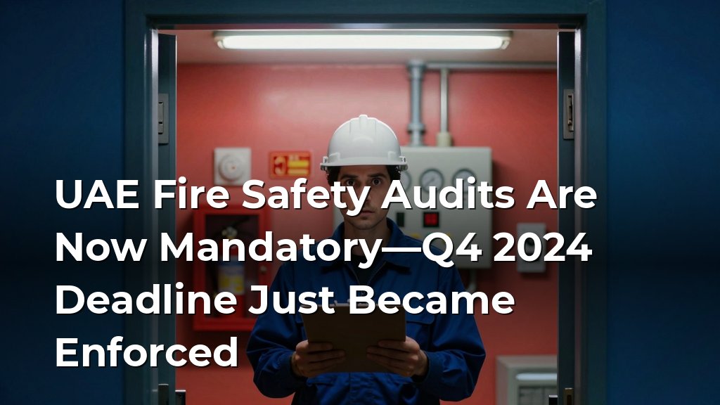 _hermanwa's tweet photo. Since Q4 2024, every commercial building in the UAE must pass third-party fire safety audit annually or face closure orders. Hotels with failed certificates are losing bookings now. Most facility managers still treat this as optional. https://t.co/U9WgtcGr9v