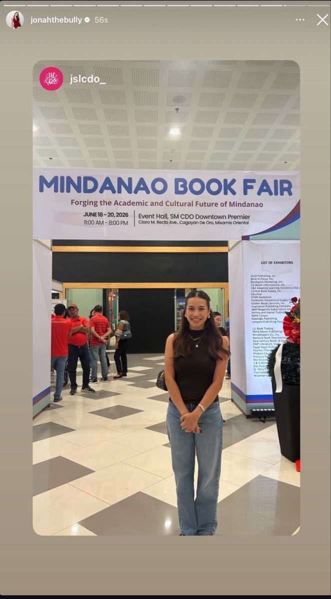 Jonaxxthebest's tweet photo. May bumisita sa Mindanao Book Fair 😍

(IG Story) https://t.co/f6aDuvupvn