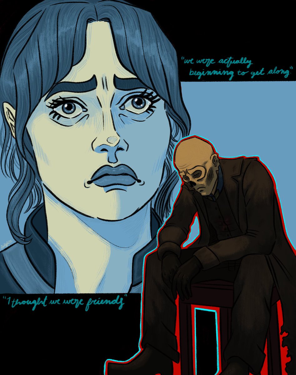 endingwithstars's tweet photo. what do you MEAN he was so guilty he hallucinated HER voicing his worst fears?? #fallout #ghoulcy https://t.co/S67QAadTdb