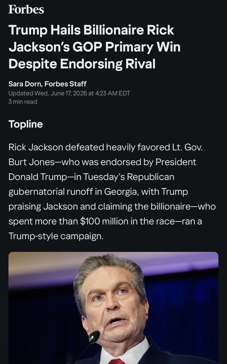trevir3's tweet photo. @Thevictoria76 So why then did Trump endorse his rival, Burt Jones in the race? 🤡🤡🤡 https://t.co/t2spzuUZIo