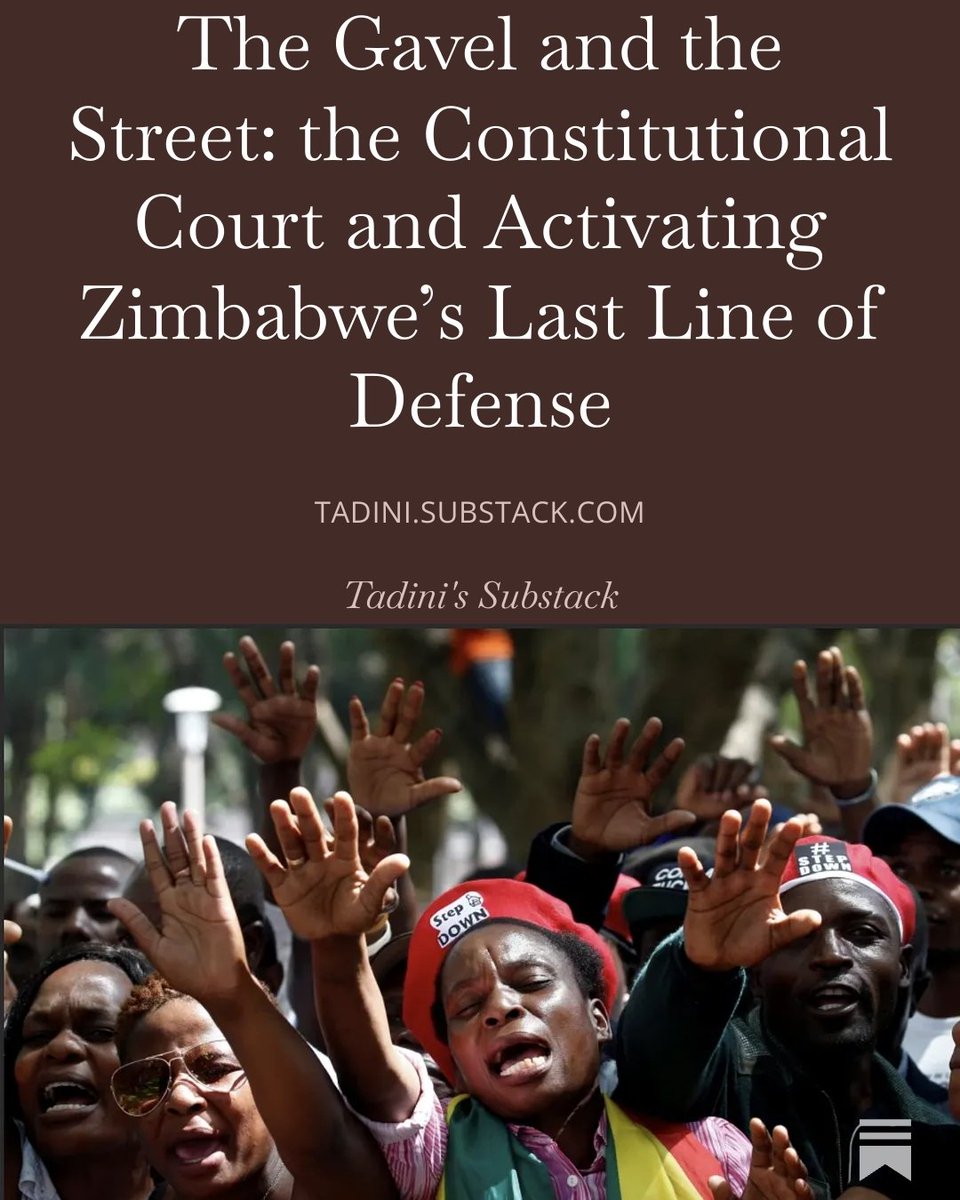 wenyikaiman's tweet photo. https://t.co/aae15m0Yge
The Constitutional Court rulings in CCZ 08/26 and 17/26 have officially formalised the total capture of Zimbabwe’s judiciary and parliament. With Constitutional Amendment Bill No. 3 systematically locking in an autocratic loop, the legalistic illusion is dead. When the state modifies the constitution to immunise its own power, sovereignty reverts completely to the citizenry. You do not ask an oppressor for a permit to dismantle oppression. "People Power" is not an act of lawlessness; it is the ultimate, unmediated exercise of the social contract, and it remains the Zimbabwean people’s final line of defense.