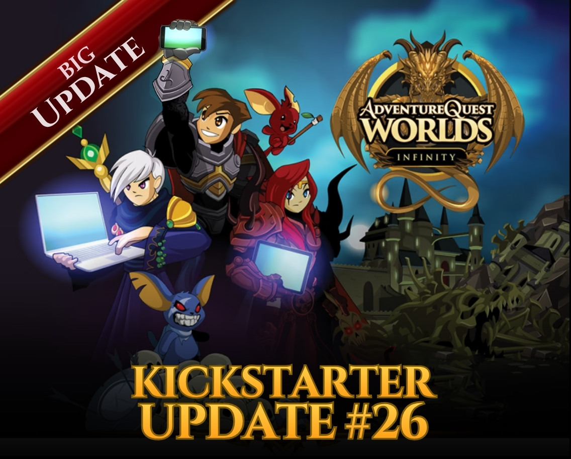 ArtixKrieger's tweet photo. Housing, banks, new quests, new rewards, cross-game items, pledge upgrades, Founder rewards, Alpha updates, and much more! AQWorlds Infinity is moving FAST. Check out the new update for everything you need to know: https://t.co/eX4kmtTQLn
~@BeleenAE  #aqw #infinity #kickstarter https://t.co/RzkP2qQSIC