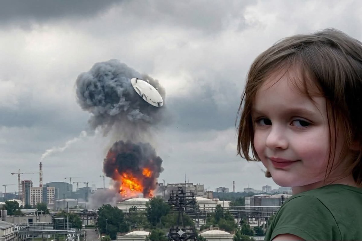 hoje_no's tweet photo. A "tampa voadora" da refinaria de Moscou já está rendendo memes. 😅 https://t.co/CK7MKvP2Co