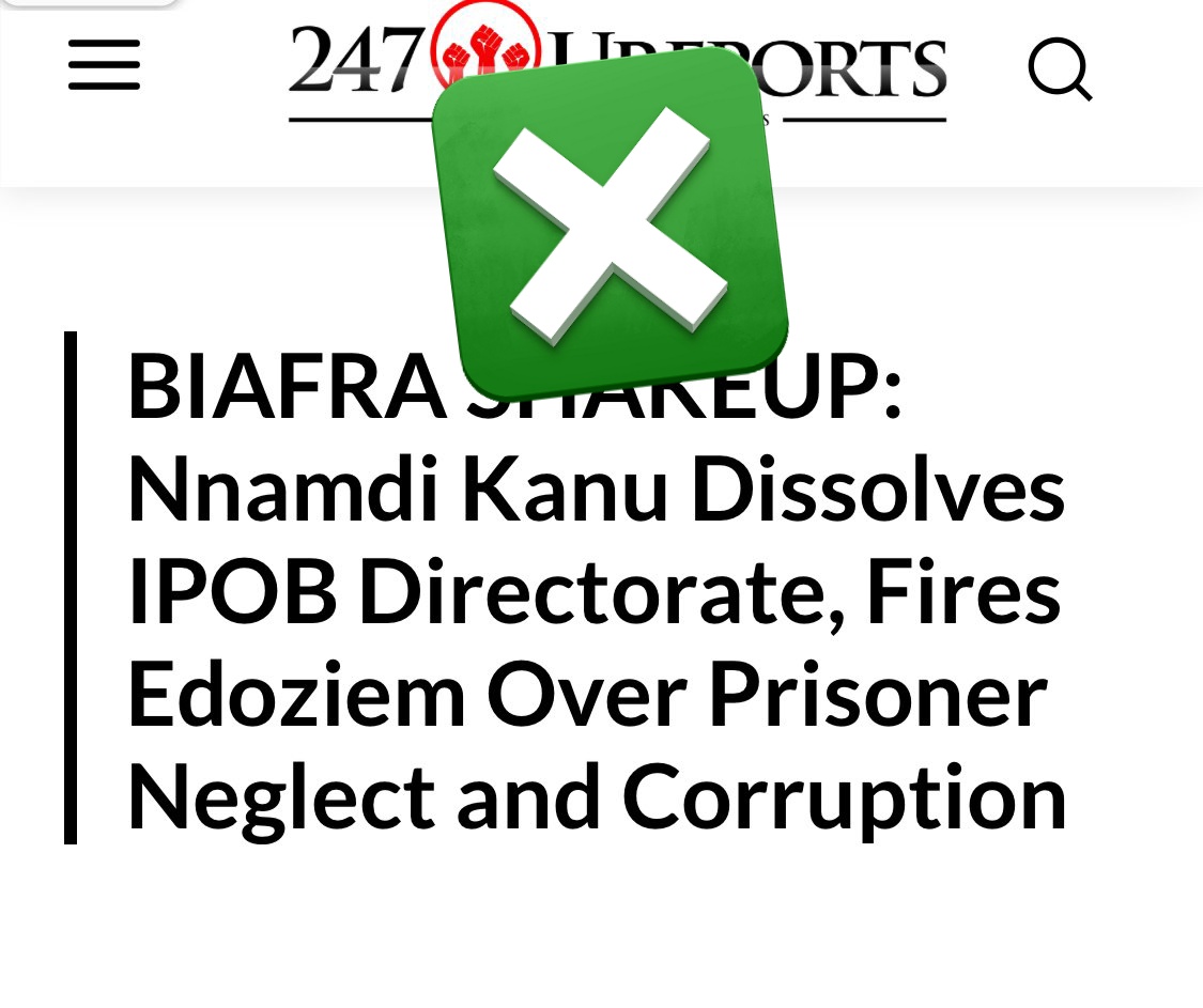 DavidWondas's tweet photo. GOD FORBID! IPOB will never listen to nonsense coming from Sokoto prison.

With all due respect, I plead with Mazi Nnamdi Kanu’s wife @OkwukKanu: We stood with your husband through hell and high water. When abductions, killings, and heavily funded infiltrators were at their peak, we defended him without flinching. 

But if Mazi refuses to respect himself and the struggle, IPOB will not hesitate to put him in his rightful place. No sacred cow. No exception.

Let it be clear to everyone: The soul and future of this Biafran struggle now rest firmly in the hands of the Directorate of State (DOS) @real_IpobDOS. Anything not coming directly from the DOS and Radio Biafra @radiobiafralive is fake, dubious, and must be rejected outright. 
We are not confused. We remain focused. The struggle continues , guided only by authentic leadership.