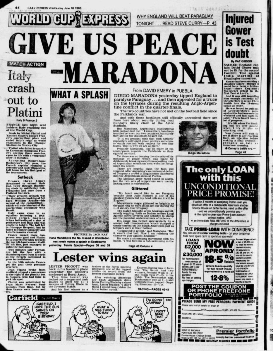 Mexico86HQ's tweet photo. 18.6.86
Maradona speaks ahead of potential England clash
Reflections on France's defeat of Italy https://t.co/OEJnTIDxp4
