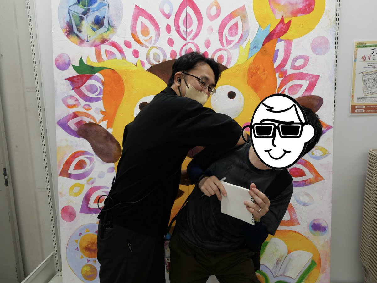 y_sao0804's tweet photo. この日、夫婦でブッコローとお話しできて、幸せでした😊

旦那さんは、憧れの佐藤さんからエルボーをしていただいて、感激してました🤣

ギュッと凝縮した動画に映り込んでて、嬉しかったー！

イベントレポもよかったら↓

https://t.co/DamwnldbhQ

#ゆーりんちー https://t.co/2f6ipINY6P
