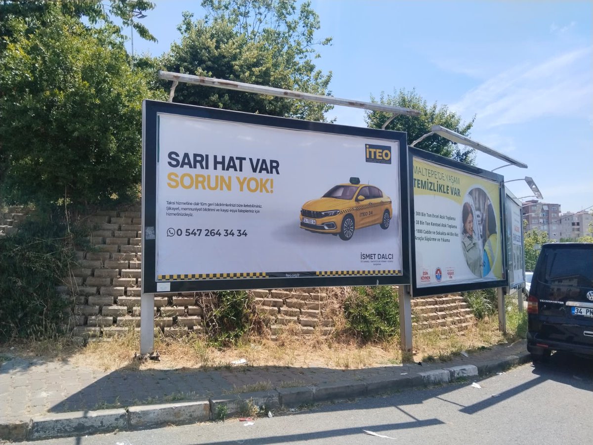 ismetDALCI's tweet photo. Değerli Taksi Esnafımız,

Taksi sektörünün  güvenli, konforlu ve yasal taşıma şekli olduğunu hatırlatmak, Sarı Hat whatsapp hattını müşterilerimize tanıtmak amacıyla, İstanbul genelinde  ilçe belediyelerimizden destek alıyoruz. 

İlçe sınırları içindeki billboardlara sektörel görsellerimizi asarak, bizlere destek veren Maltepe Belediyesi'ne ve Belediye Başkanımız Sn Esin Köymen'e çok teşekkür ederiz.

İSMET DALCI
İSTANBUL TAKSİCİLER ESNAF ODASI BAŞKANI 

@MehmetYiginer 
@tsofresmi 
@istesob 
@MaltepeBelTr 
@koymenesin