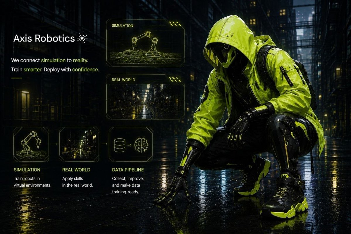 MilkAligator's tweet photo. Axis Robotics is built on peer-reviewed research from leading robotics and AI conferences. 

The platform unifies simulation workflows, enabling robots to train virtually and transfer effectively to the real world https://t.co/zzHHDtCGHy