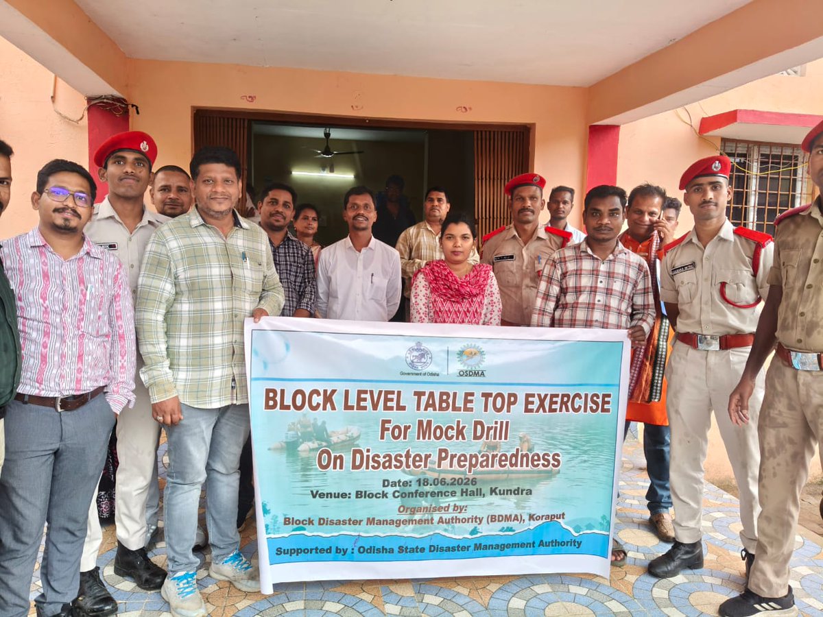 BdoKundra's tweet photo. Block Level Table Top Exercise for Mock Drill on Disaster Preparedness on 18.06.2026 at Block Office Premises, Kundra. https://t.co/AcfegI7MQj
