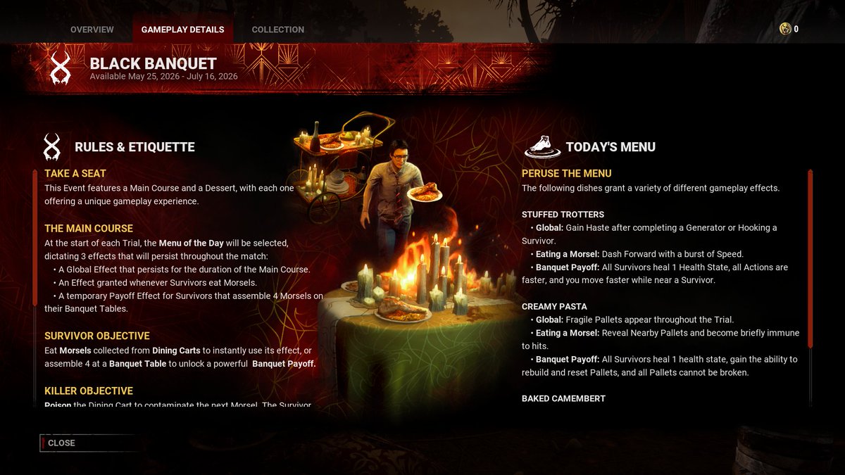 LeaksDBDFR's tweet photo. Description complète de l'événement anniversaire in-game en Anglais: https://t.co/q5cVs7eI44