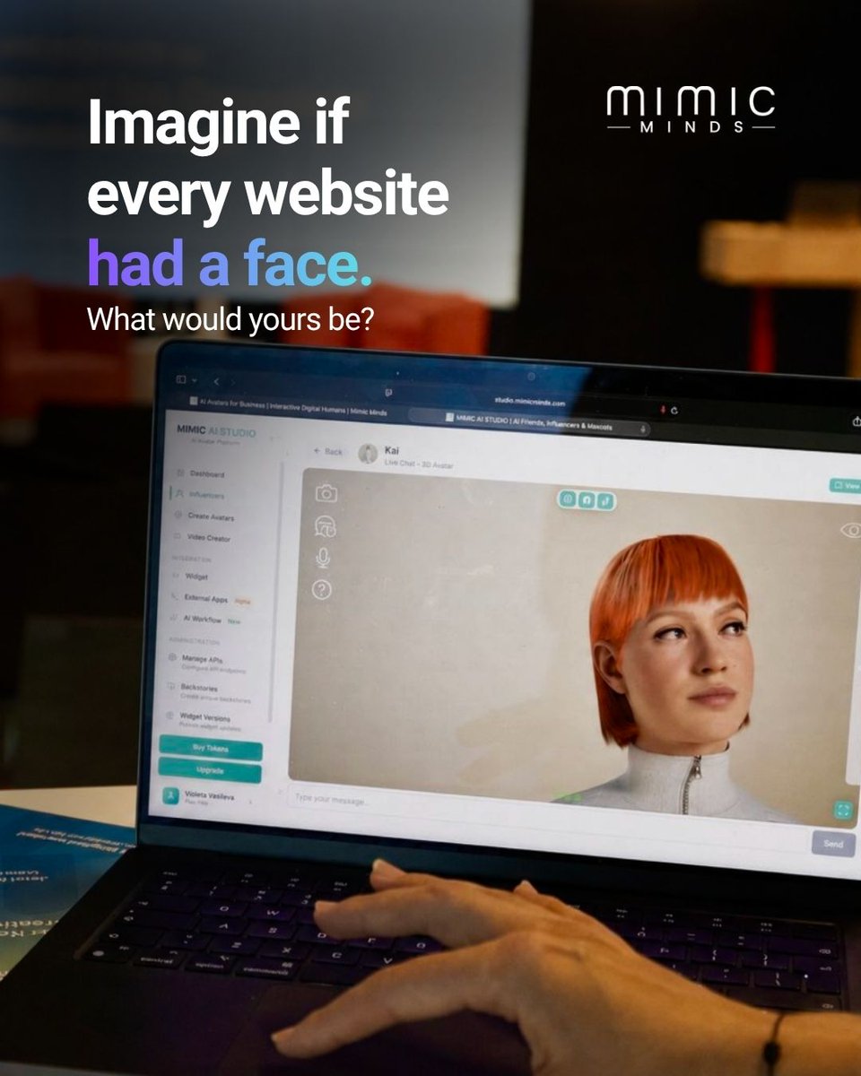 Mimic_minds's tweet photo. Websites haven't changed much in 30 years.
3D AI avatars might change that.

Chatbots can answer questions.
3D AI avatars can build connections.

#MimicMinds #AIAvatars #DigitalHumans #3DAvatars #ConversationalAI https://t.co/6XcBYD2Tax