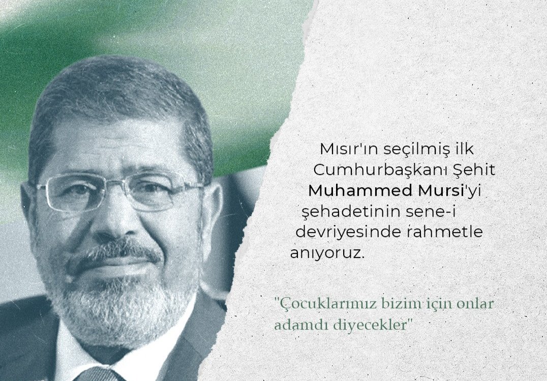 meozcinar's tweet photo. Şehadetinin sene-i devriyesinde ümmetin onuru, Kahraman Muhammed Mursi'yi rahmetle anıyoruz.
Mekanını cennet olsun inşAllah.
#MuhammedMursi https://t.co/V8Ff6bMpgI