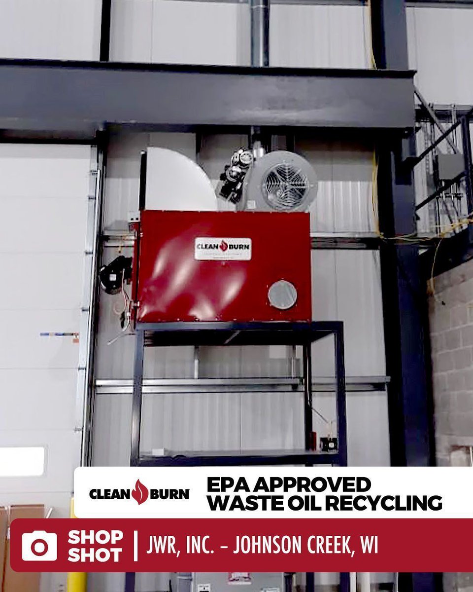 cleanburn's tweet photo. SHOP SHOT: JWR, Inc. - Johnson Creek, WI  | #cleanburn #shopshot #furnaces #boilers #HVAC #EnergySaving #AutoService #CarCar #WinterReady #heating #recycle #wasteoil https://t.co/WXTCM6K1z1