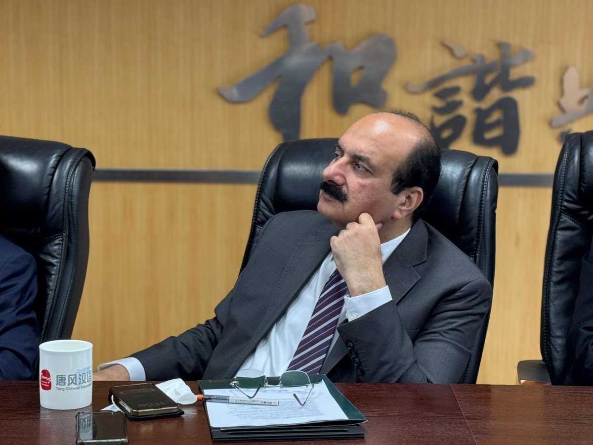 ranamashhood's tweet photo. Chairman Prime Minister’s Youth Programme, Rana Mashhood Ahmad Khan, chaired a high-level strategic meeting at Tang HQ, Beijing, with Mr. Li Ji Song, Founder of Tang Chinese Education, and members of the newly established secretariat. 

The meeting focused on strengthening bilateral collaboration, aligning strategic priorities, and ensuring the effective implementation of upcoming youth-focused initiatives. The China-side secretariat reaffirmed its commitment to providing key support for the successful execution of joint projects. 

A significant milestone in advancing opportunities for Pakistan’s youth through enhanced Pakistan-China cooperation. 🇵🇰🤝🇨🇳

#Ranamashhood