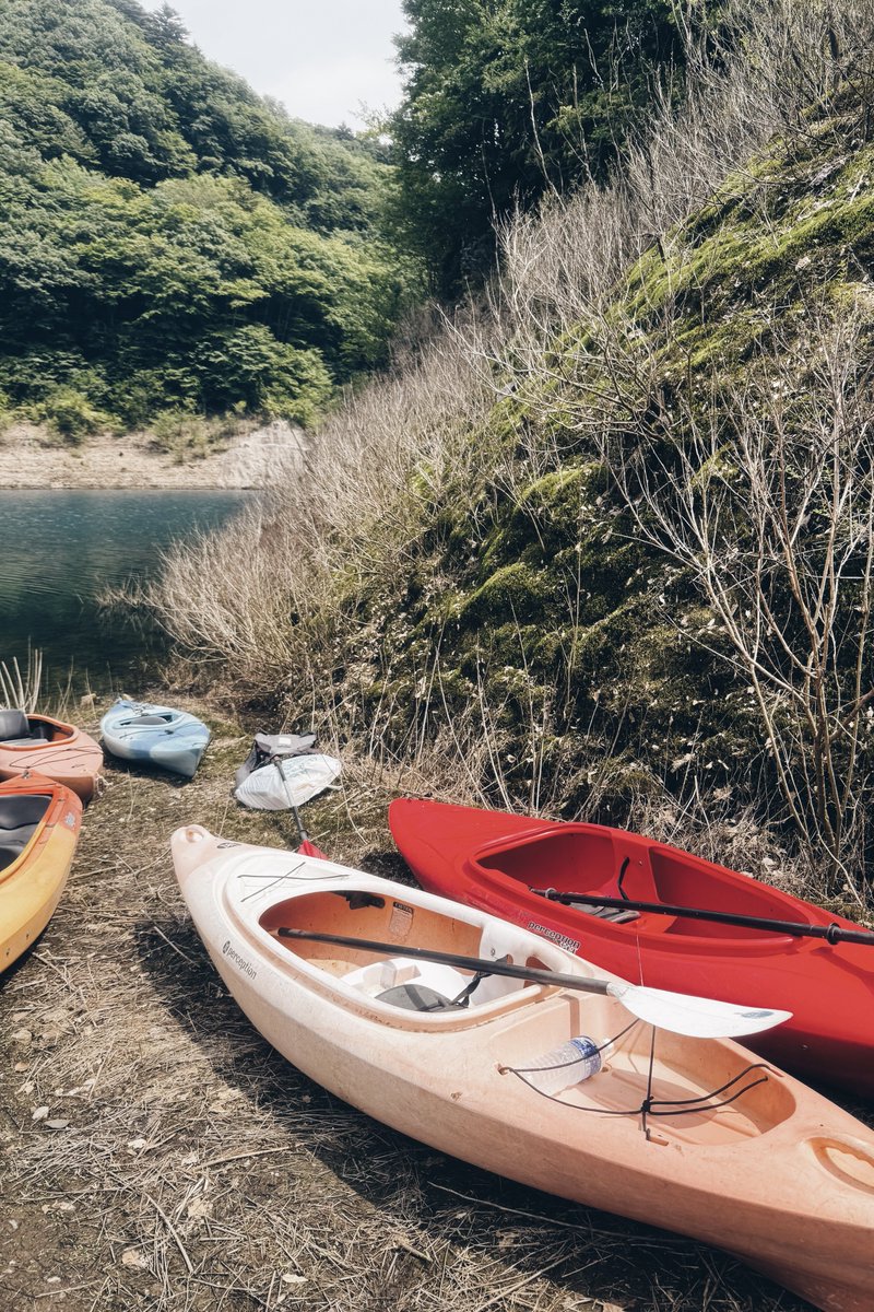 mo_______77's tweet photo. 四万湖でカヌー🛶 https://t.co/bGZSonQLQB